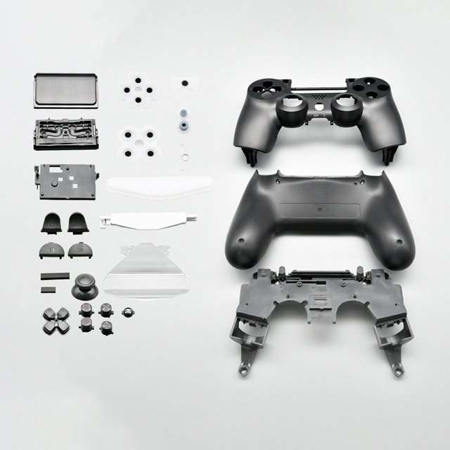 JDM 050 055 JDS-050 JDS-055 Front & Back Housing Shell Case Cover Replacement for 4 PS4 Pro Slim Controller