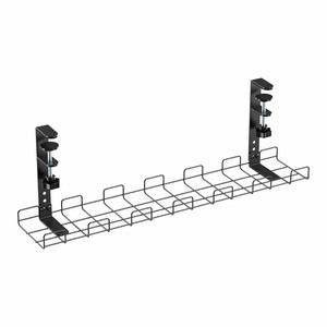 CC11-14-2 Bandeja Metálica para Organización de Cables Bajo Escritorio, con Abrazadera de Montaje, Cesta de Malla para Almacenamiento en Oficina y Hogar - Product Image 4
