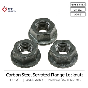 Proveedor de Fábrica ASME B18.2.2 B18.2.4.4M Grado 2/5/8 6 # Tuerca hexagonal galvanizada en caliente de 2'' de acero al carbono HDG - Product Image 1