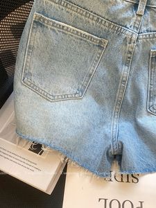 Shorts en jean taille haute pour <span class=keywords><strong>femme</strong></span>, déchirés et effilochés, style vintage, décontractés et sexy pour l'été - Product Image 3