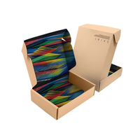 Boîte d'emballage en papier kraft à impression recto-verso pour l'e-commerce, emballage express pour vêtements, boîte de colisage