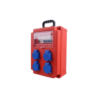 Caja de Conexiones de Plástico Impermeable, 4 Tomas, 2x10A, 2x16A, 5 Pines, 30mA, RCD, 1P+N, 63A, IP65, 220V, Caja de Distribución para Exteriores
