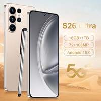 Offre Spéciale – Smartphone Original S26 Ultra avec Mémoire Grande Capacité 16 Go + 1 To, 5G, Appareil Photo 108 MP, Processeur Deca, Écran HD 7,3 Pouces, Android 15