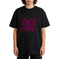 Nouveau Vinyle Thermocollant de Haute Qualité pour T-shirt, Motif 'Self Love' avec Strass, Vente en Gros