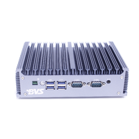 Mini PC de 4 núcleos sin ventilador con RS232 para negocios, pequeño ordenador industrial con Intel Core i3/i5/i7, 8GB+128GB