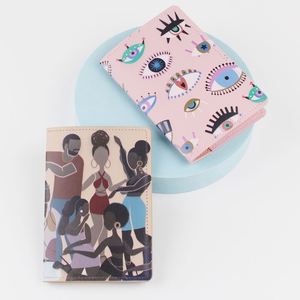 Custom Logo Vintage Fashion Travel <b>Wallet</b> <b>RFID</b> Blocking Passport Holder Magnetic Buckle Waterproof PU Leather Cover Case Family - Product Image 3