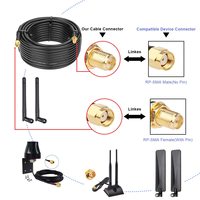 Antenne MIMO RP-SMA mâle double bande Wi-Fi 2,4 GHz 5 GHz 5,8 GHz 3dBi pour routeur Wi-Fi, carte réseau sans fil, adaptateur USB, sécurisé
