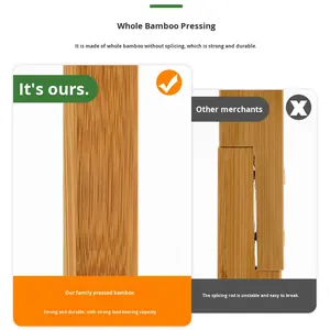 Cintre vertical en bambou au <span class=keywords><strong>design</strong></span> minimaliste moderne avec fonction de suspension pour meubles de maison; pour chambre à coucher - Product Image 3