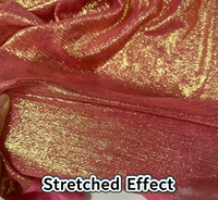 Tissu sergé sirène métallisé à texture verticale extensible pour robe sculptante et costume de scène pour garçons et filles Small Tree