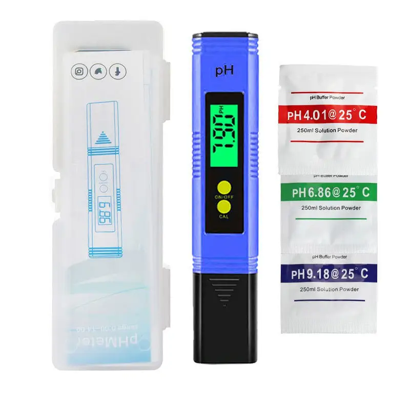 LCD Digital PH Pen Probador de calidad del agua Probador de medidor de PH portátil de bolsillo con ATC para agua