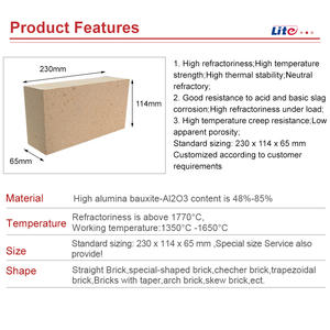 Niedriger Preis Feuerfeste rote Ziegel Ton stein in China Feuer beständiger Ziegel mit hohem Aluminium oxid gehalt Sk32 SK34 SK36 SK38 SK40 - Product Image 4