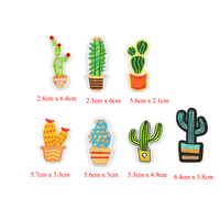 Personnalisation Support Offre Spéciale Lovely Cute Iron on Embroidery Plante Cactus Patches pour Diy Scrapbooking