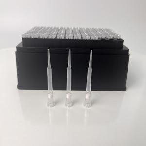 หัวดูดสารแบบใช้แล้วทิ้งชนิดใส PP 250μL สำหรับห้องปฏิบัติการ บรรจุกล่อง ปลอดเชื้อ สำหรับปิเปต Aglient Bravo - Product Image 1