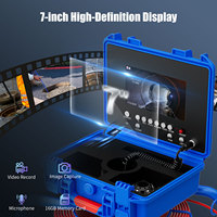 Caméra d'inspection de canalisation avec localisateur 512 Hz, compteur de mètres, 30 m, écran IPS 7 pouces, DVR, étanche IP68, endoscope de plomberie