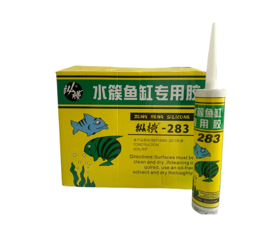 100% Mildewproof High Adhesion Acetic Silicone Sealant One Component Glue for Fish Tank