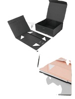 Boîte-cadeau pliante réutilisable de haute qualité personnalisée poignée cosmétiques soins de la peau papier recyclé matériel aspiration magnétique en relief