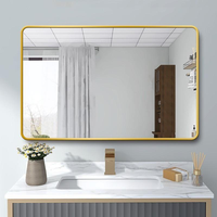 Miroir mural de chambre à coucher moderne personnalisé professionnel, miroir mural en verre pleine longueur, miroir encadré