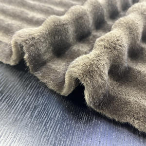 Premium sahte samur kürk süper yumuşak suni kürk kumaş pürüzsüz peluş giyim moda ceket atmak battaniye - Product Image 5