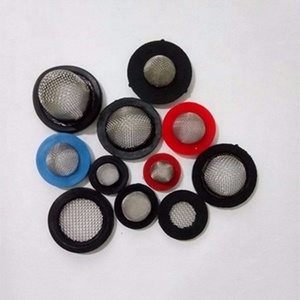 Filtre à liquide en acier inoxydable 304 à mailles carrées avec anneau en caoutchouc pour tuyau de 1 à 2 pouces, pour moteur de nettoyeur haute pression, écologique - Product Image 2