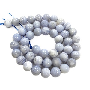 Cuentas sueltas de ágata de encaje púrpura de piedras preciosas redondas Ligure de alta calidad para hacer pulseras - Product Image 5