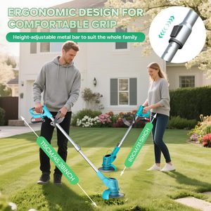 Lithium Battery Grass Cutter Weed Eater Trimmer Cordless <b>Garden</b> Tools Lawn Mower Brush GT-4003 Cordless Design Operates Quietly - Product Image 3