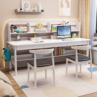 Bureau d'ordinateur de bureau rétro vintage américain médiéval durable noir et blanc avec tiroirs pour bureau à domicile