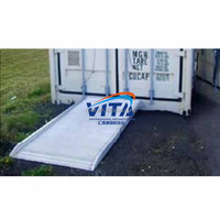 Rampe de quai de chargement mobile robuste VITA, peinte et galvanisée, pour chariots élévateurs - Capacité de charge de 8000 kg, solutions de transport