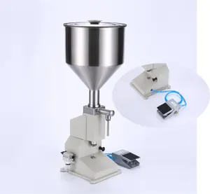 A02 5-50ml small pneumatic liquid paste bottle filling machine