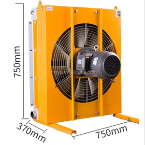 Aluminum tube heat exchanger with fan hot water radiators for water cooling generator