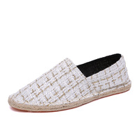Mocassins en toile personnalisés pour hommes, antidérapants, légers, résistants à l'usure, décontractés, pour tous les jours, avec motif imprimé
