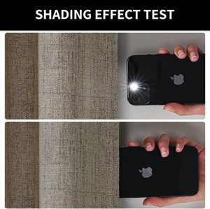 52x84インチ 天然リネンカーテン 2枚セット バーグ 100%遮光 ロングドレープ 寝室 リビングルーム用 - Product Image 5