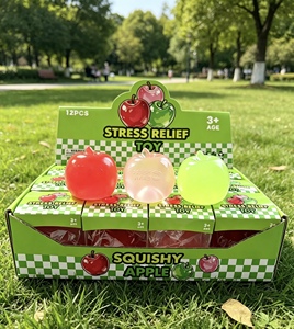 <b>Squishy</b> Apple Stress Relief Fidget Toys Soft Squeeze Sensory Decompression Toy - Product Image 4