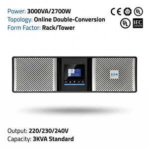 เครื่องสำรองไฟฟ้าแบบติดตั้งบนแร็ค DX Series DX RT 3K 3kVA 2.7kW 230V CE ISO ระบบแปลงไฟแบบ Double Conversion สำหรับห้องเซิร์ฟเวอร์ระบบเครือข่าย IT - Product Image 4