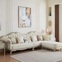 Amerikanischer Minimalistischer Luxus-Sofasatz aus Massivholz für Kleine Wohnräume und Villen, mit Ledermöbeln