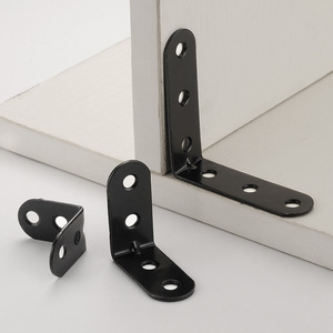 Supports d'angle en L blancs, noirs et dorés, supports d'étagère à 90 degrés, connecteurs durables en acier laminé à froid pour armoire - Product Image 2