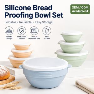 LA Arrivals Paniers à levée de pain en silicone de qualité alimentaire sans BPA, chauffables, pliables, compatibles lave-vaisselle, pour levain - Product Image 1