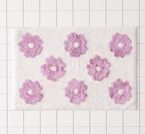 Tapis de bain en coton à motif solide de taille personnalisée, tapis de salle de bain d'hôtel lavable de luxe fabriqué à la machine - Product Image 1