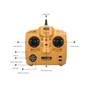 Huina 1/10 Scale 8ช่องสัญญาณรีโมทคอนโทรลรถยกวิศวกรรมชาร์จไฟฟ้า2.4GHZ RC Excavator Toy - Product Image 6