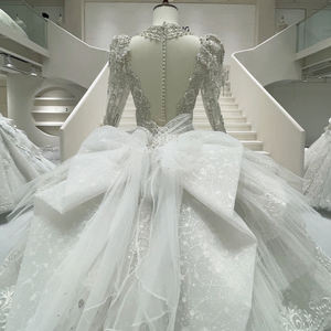 Vestidos <span class=keywords><strong>de</strong></span> Novia <span class=keywords><strong>de</strong></span> Lujo con Escote en V y Lazo <span class=keywords><strong>de</strong></span> Ilusión Elegante <span class=keywords><strong>de</strong></span> Fábrica, Jancember Gt004 - Product Image 5