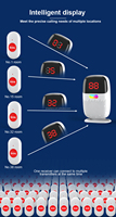 Vibration sans fil Pager pour les soignants Sécurité à domicile Alerte du patient Système d'alarme Bouton d'appel personnel pour personnes âgées Sonnette de porte pour enfants âgés