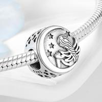 Véritable 925 sterling argent Sirène Poisson Océan Bleu Émail Charmes Perles Ajustement Charmes Bracelets Fabrication De Bijoux Dropshipping