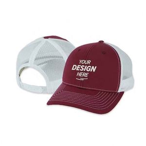 Gorra de camionero de malla impresa de 6 paneles unisex Gorra de gorra de camionero de tela común en blanco - Product Image 1