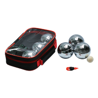 Ensemble de pétanque 6 boules couleur argent avec logo personnalisé, en acier inoxydable durable, 73 mm, 720 g, épaisseur 2,5-2,7 mm, emballage sport extérieur
