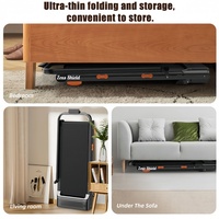 Tapis roulant électrique pliable portable pour usage domestique et commercial, inclinaison manuelle, écran LED, télécommande, vitesse 1-6 km/h, acier, cardio