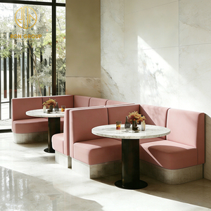 Mesa Redonda de Mármol para Cafetería, Juego de Muebles para Restaurante, Sofá, Asientos, Sillas, Mesa para Cafetería - Product Image 3