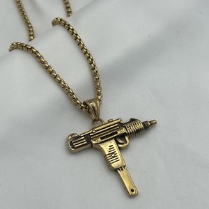 התאמה אישית חדשה uzi & Ak-47 שרשרת תליון 316L שרשרת מתכת בסגנון צבאי נירוסטה - Product Image 6