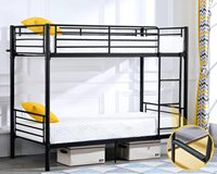 Lit superposé moderne en métal, structure détachable, taille double sur double, design peu encombrant, structure en acier robuste pour enfants
