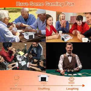 เครื่องสับไพ่บาคาร่าอัตโนมัติ Lumina Crystal ความจุแบตเตอรี่ 2000mAh ชาร์จซ้ำได้ เสียงเงียบ 70 เดซิเบล ดีไซน์หรูหราทันสมัย 2 ชั้น - Product Image 2