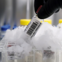 Étiquettes autocollantes cryogéniques pour flacons en verre, avec code-barres, pour l'identification et la recherche, résistantes aux températures de -196°C, pour congélateur