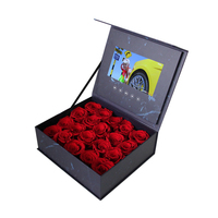 Boîte cadeau vidéo LCD avec batterie au lithium rechargeable, aspect élégant, taille et motif personnalisés, emballage en papier fait main pour téléviseur